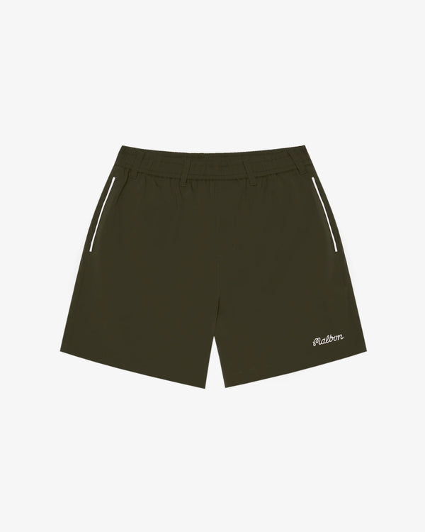mens malbon riva nylon short (cypress green)