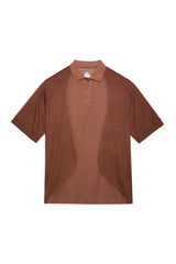 womens melody ehsani out of office knit polo (coffee)