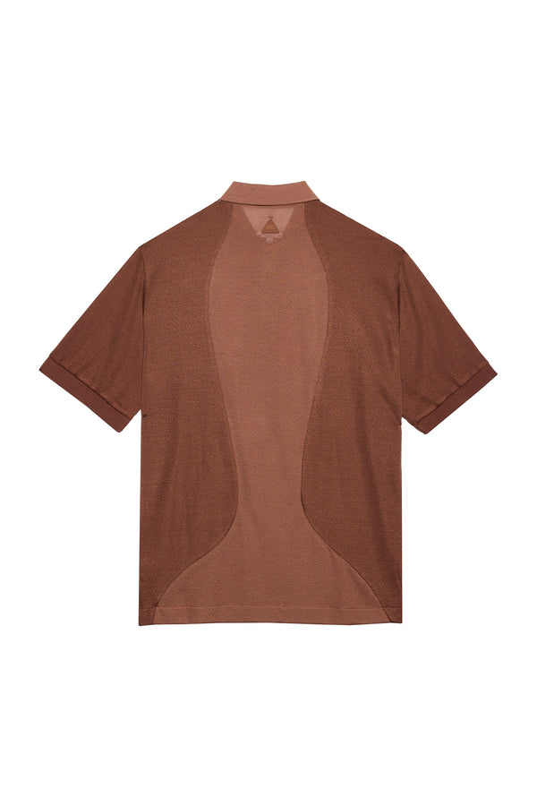 womens melody ehsani out of office knit polo (coffee)