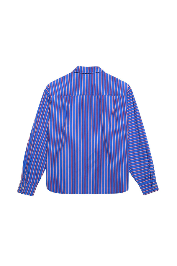 womens melody ehsani divine button up + tie (stripe)