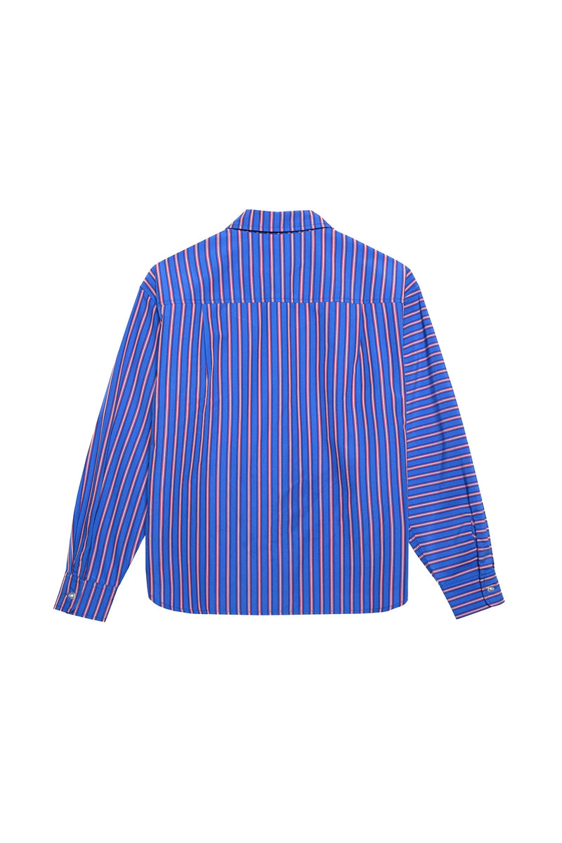 womens melody ehsani divine button up + tie (stripe)