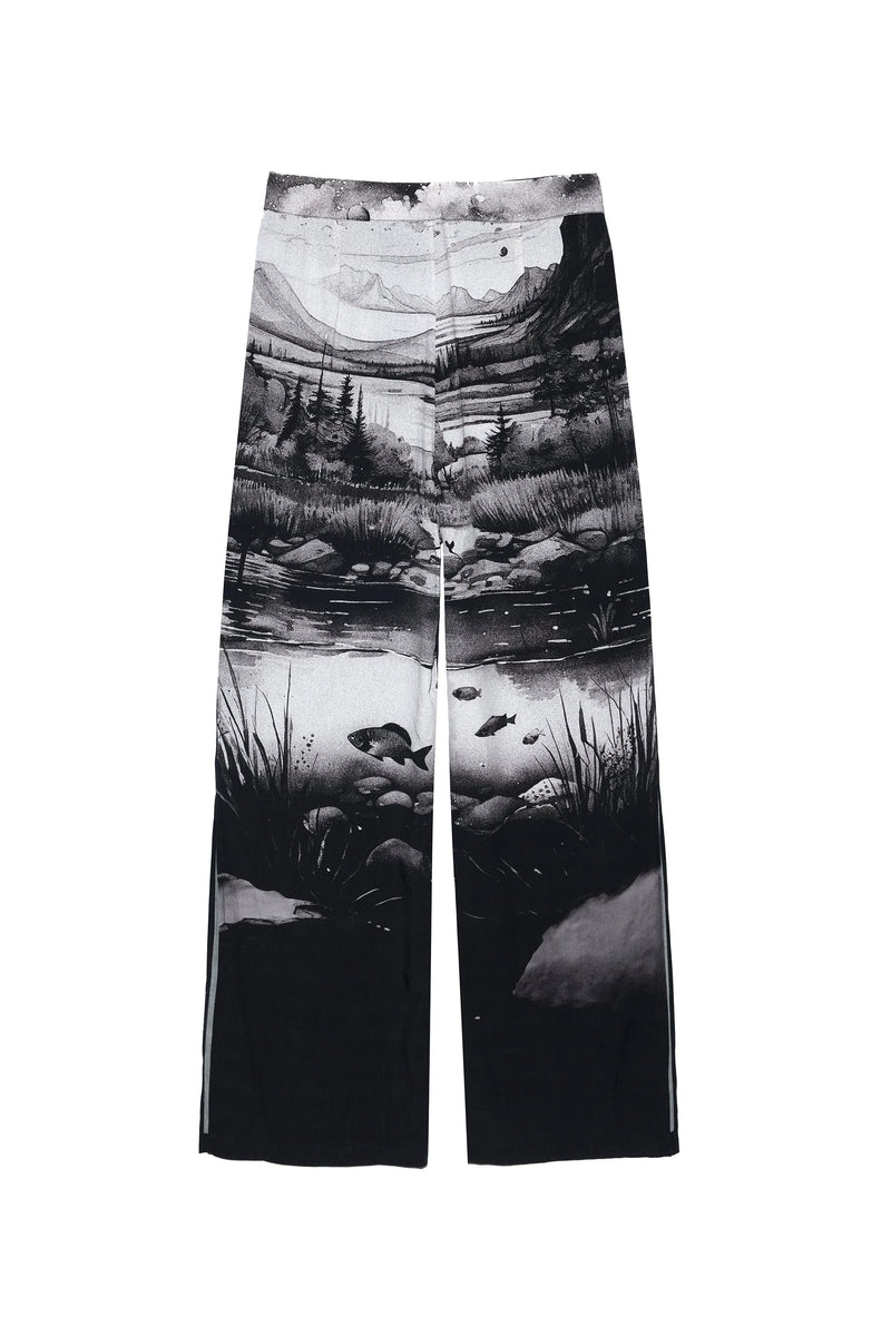 womens melody ehsani as above so below lounge pant (black)