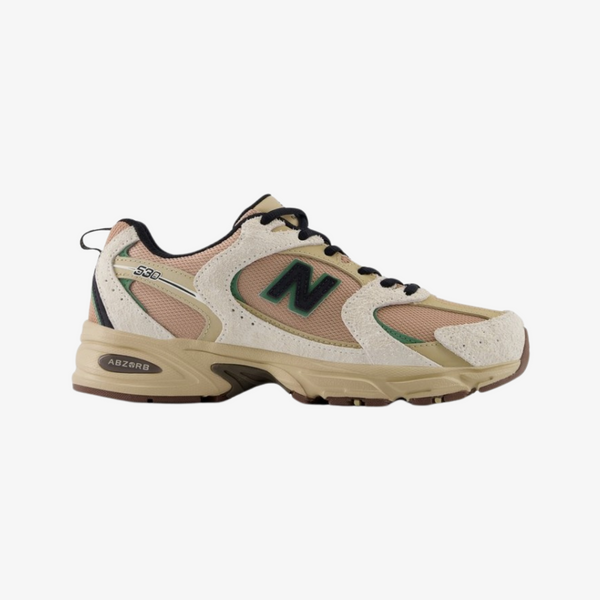 mens new balance 530 (linen/incense/green)