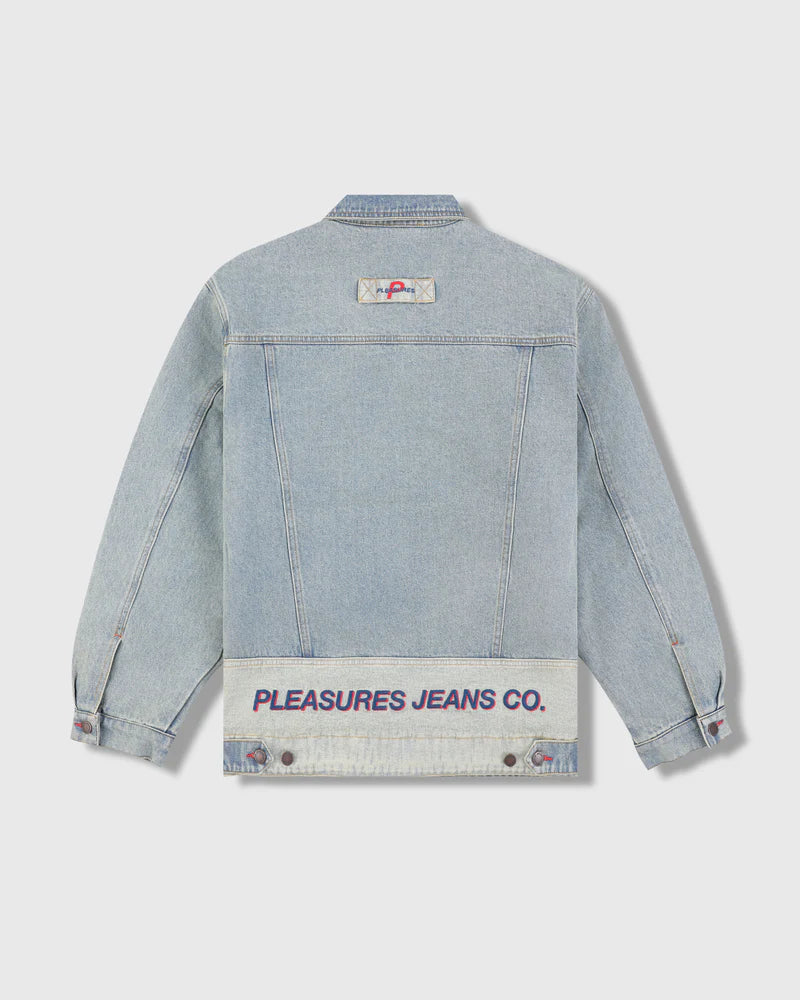 mens pleasures park insulated denim jacket (indigo)