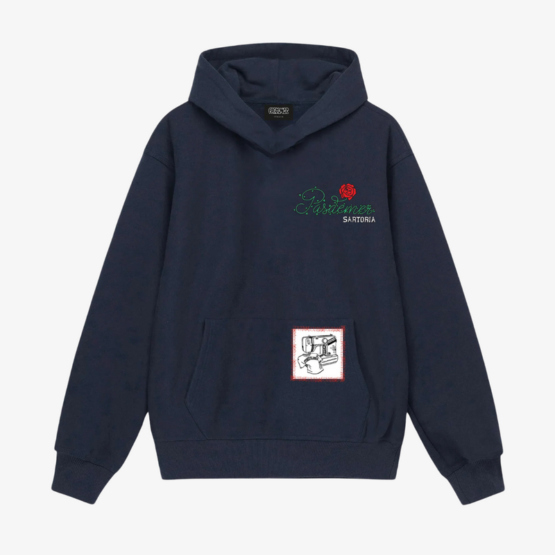 mens pas de mer sartoria hoodie (navy)