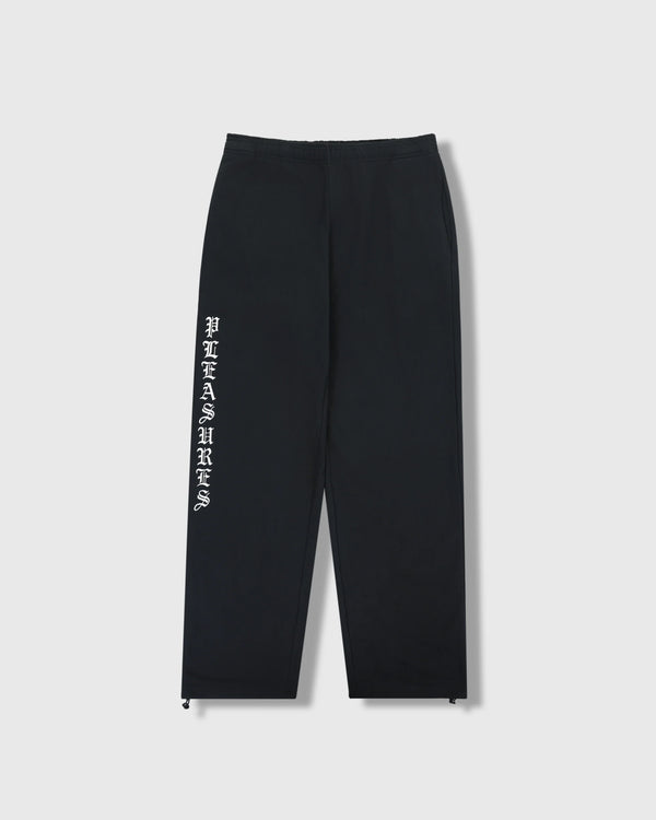 mens pleasures pipe sweatpants (black)