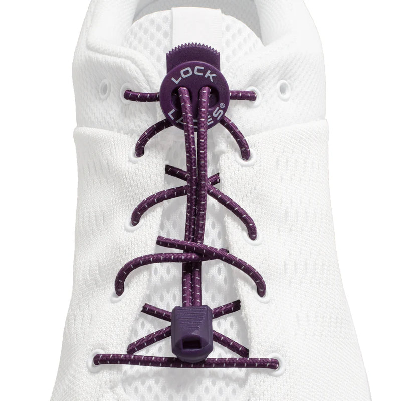 kids lock laces original no-tie shoelaces (purple)