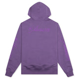 mens pleasures scrawl hoodie (eggplant)
