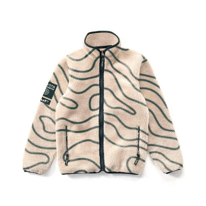 mens huf topography high pile jacket (natural)