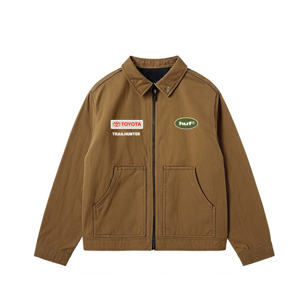 mens huf toyota trailhunter work jacket (brown)