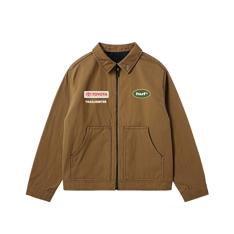 mens huf toyota trailhunter work jacket (brown)