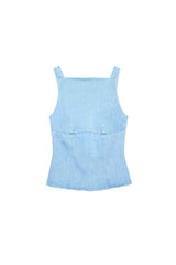 womens melody ehsani denim skate top (med wash)