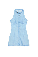 womens melody ehsani denim skate dress (med wash)