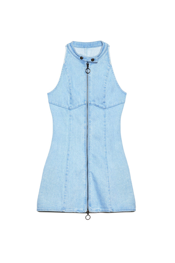 womens melody ehsani denim skate dress (med wash)