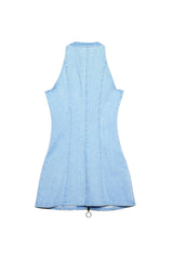womens melody ehsani denim skate dress (med wash)