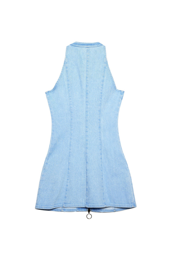 womens melody ehsani denim skate dress (med wash)