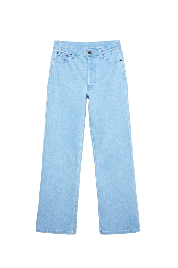 womens melody ehsani denim cowboy bootcut jeans (med wash)