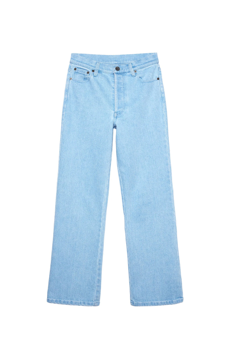 womens melody ehsani denim cowboy bootcut jeans (med wash)