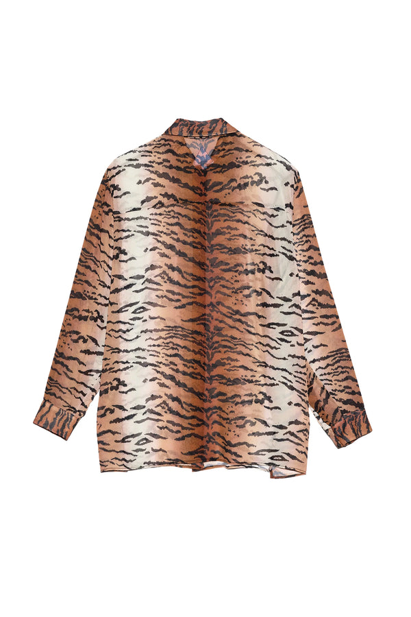 womens melody ehsani eartha lounge top (tiger print)
