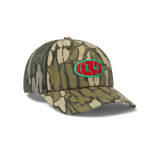 huf warped camo trucker hat (muted camo)