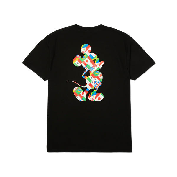 mens huf x disney worldwide tour silhouette s/s tee (black)