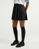 womens nike sportswear mid rise pleated skirt (black/black)