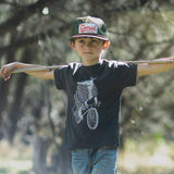 kids 9-banded biker s/s tee (charcoal grey)