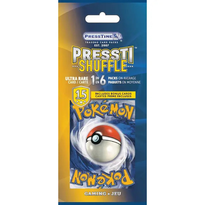 presstine presstishuffle gaming 15 pack (pokemon)