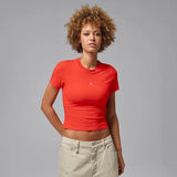 womens jordan essentials s/s tee (chile red/white)