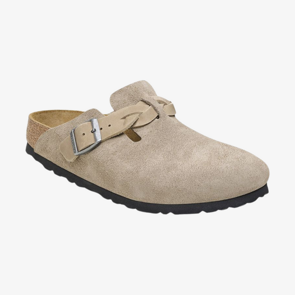 mens birkenstock boston braided (taupe)