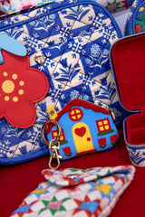 house bag charm (blue)