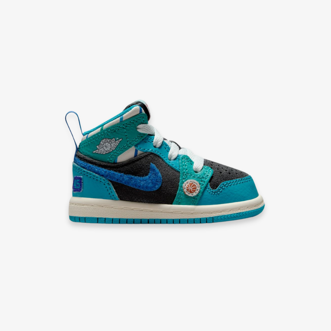 toddler jordan 1 mid sneaker school (anthracite/glacier blue) – Premium ...