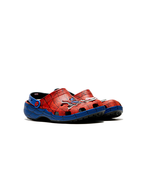 mens crocs x spiderman web classic clog (multicolor)
