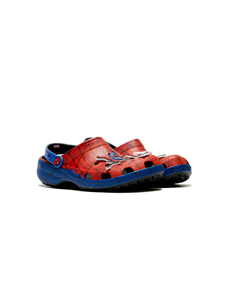 mens crocs x spiderman web classic clog (multicolor)