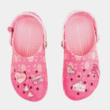 womens crocs x mattel barbie classic clog (pink)