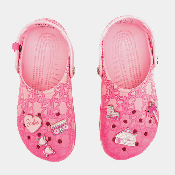 womens crocs x mattel barbie classic clog (pink)