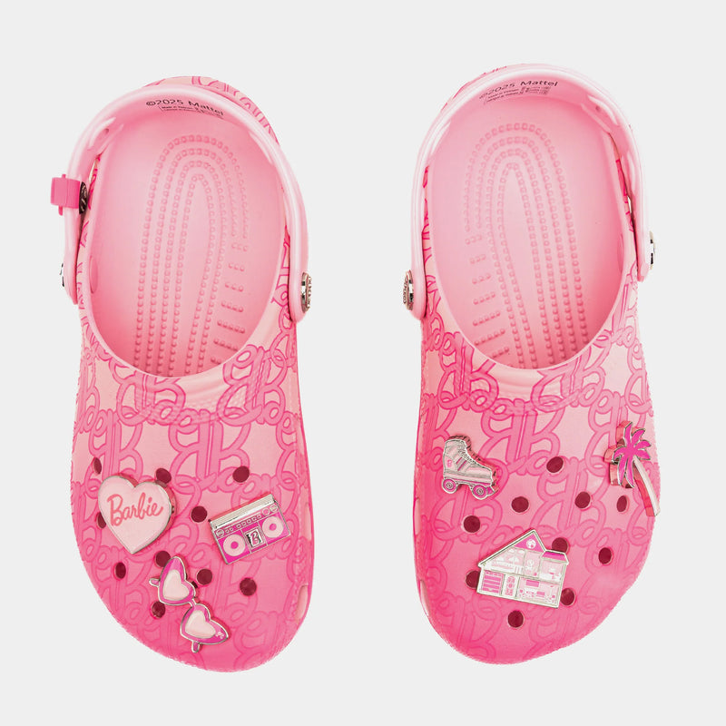 womens crocs x mattel barbie classic clog (pink)
