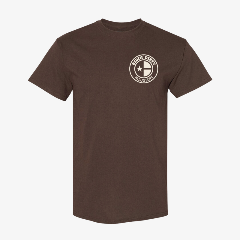 mens ridin' dirty og logo s/s tee (brown)