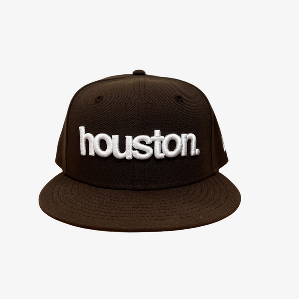 new era x premiumgoods. houston. 59fifty fitted (walnut/white)