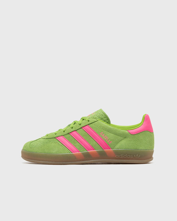 womens adidas gazelle indoor (semi lucid lime/lucid pink)