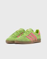 womens adidas gazelle indoor (semi lucid lime/lucid pink)