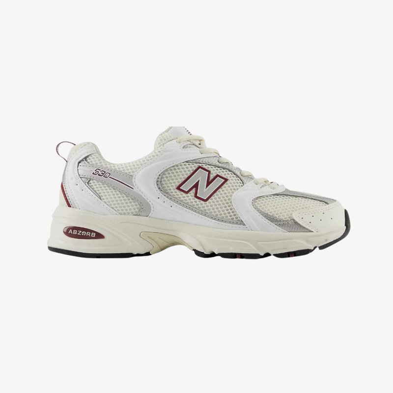 gradeschool new balance 530 (sea salt/mercury red)
