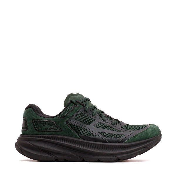 mens hoka clifton one9 s (forest green/black)