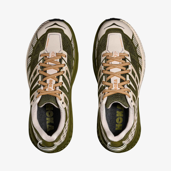 mens hoka speedgoat 2 (moss green/rose cream)
