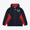 mens mitchell & ness nfl playmaker full zip current houston texans (navy)