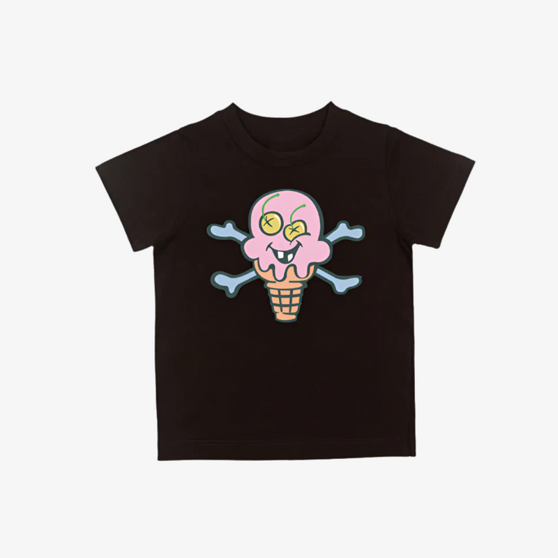 kids ice cream sorbet s/s tee (black)