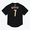 mens mitchell and ness biggio practice jersey (black/red)