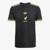 mens adidas mexico s/s soccer jersey (black/gold)