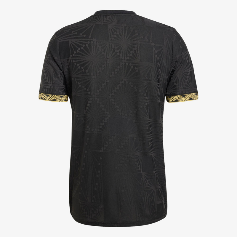mens adidas mexico s/s soccer jersey (black/gold)