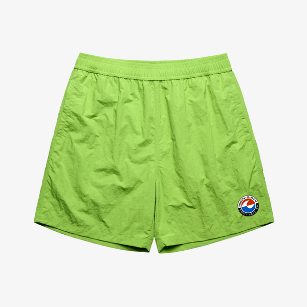 men's ridin' dirty don't save 'em nylon shorts (lime)